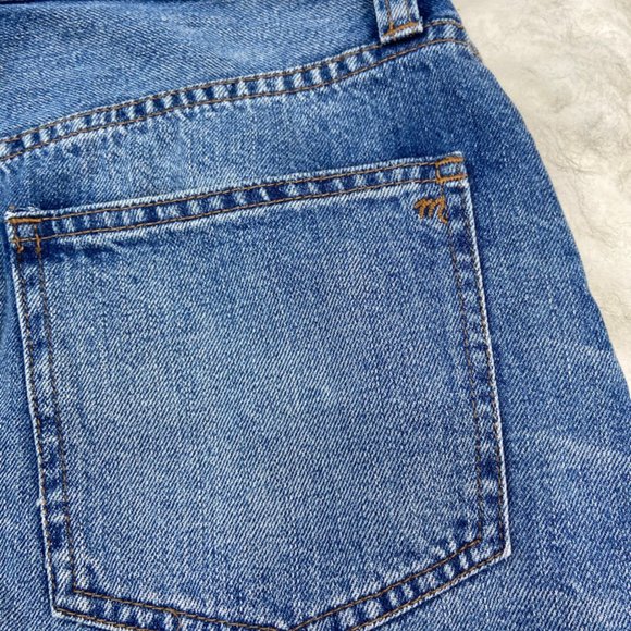 Madewell NWT Rigid Denim A-Line Mini Skirt Size 28 - Picture 10 of 12